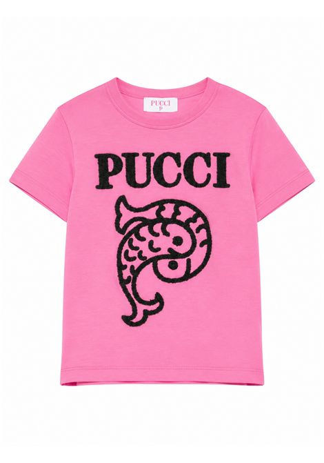 T-shirt con ricamo EMILIO PUCCI | PZ8B31 Z3277543VE